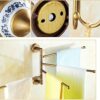 TBIIEXFL Antique Bathroom Blue and White Porcelain Accessories Carved Copper-Alloy Hardware Set Wall Mounted Bathroom Hardware Kit