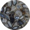 48 x 48 Inches Kitchen Table Top with Luxurious Look Dark Gray Agate Stone Resin Art Dining Table from Indian Heritage Art and Crafts