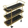 THYKL Multi-layer Kitchen Trolley Storage Trolley Storage Rack Rack Three-tier Trolley Home Home (Color : D, Size : 80cm*78cm)