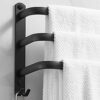 Senhill 3-Tier Towel Bar Wall Mounted 60cm Bath Towel Rack Towel Storage Shelf for Bathroom Towel Holder Towel Rail Towel Hanger