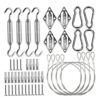 Sun Shade Kit Shade Sail Hardware Kits Shade Sail Installation Kits for Shade Canopy Shade Awning 44pcs
