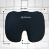 EDS Seat Cushion for Office Chair Memory Foam Coccyx Pain Relief Cushion Pillow for Back Support Non-Slip Seat Pad for Office Desk, Gamming Chair