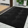 Yimobra Durable Indoor Door Mats, Easy Clean Entrance Floor Rug, Water Absorption Welcome Mat for Outdoor Front Door, Resist Dirt, Patio, Busy Ar
