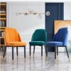 dining chair Kitchen Dining Room Furniture Chairs Dining Chair Set Of 4 with Metal Legs Velvet Seat And Backrests For Lounge Kitchen Bedroom Livi