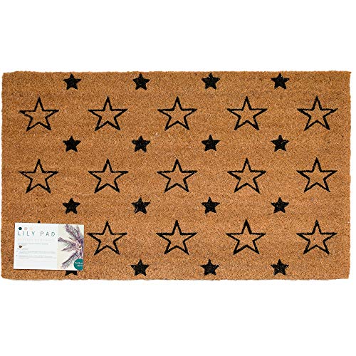 LPDoormats - coir door mat - nonslip heavy duty doormat - large doormat size 75cm x 45cm - indoor door mat - outdoor sheltered use welcome mat (S