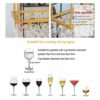 Stylish Simplicity Down Wine Rack Simple Style Retro Wrought Iron Metal Living Room Bar Display Wine Rack Home Goblet Rack - Restaurant Kitchen B