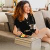 meistar Flexible Sofa Arm Tray - Over The Armrest Table with Cup Holder - Couch Armrest Table for Drinks and Snacks - Convenient Over Arm Sofa Ta