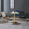 dining chair Kitchen Dining Room Furniture Chairs Dining Chairs Set Of 2 PU Leather Seat With Metal Legs And Backrest Living Room Reception Chair