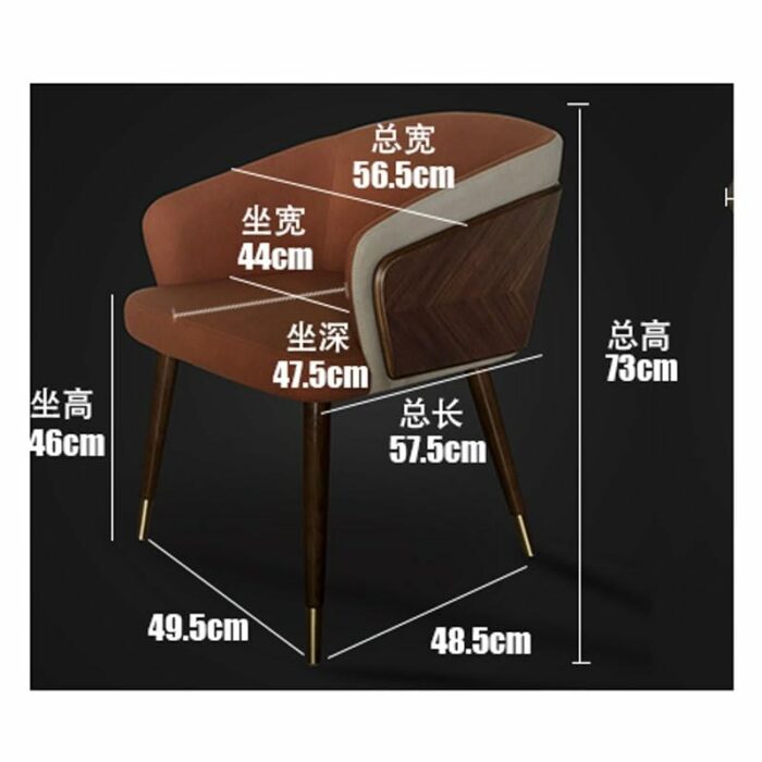 WALNUT Comfortable Dinning Chair Home Kitchen Designer Dining Chairs Bedroom Household Products