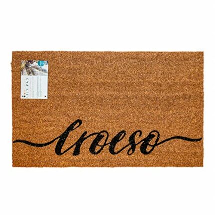 LP Doormats - coir door mat - Welsh Croeso doormat - Welsh welcome doormat - large doormat 75 x 45cm - indoor door mat - outdoor sheltered use we