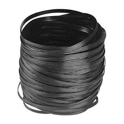 Queenbox 0.3inx196ft PE Rattan Repair Material, Synthetic Rattan Flat Weaving Material for DIY Furniture Knitting Repair Rattan Chair Table Baske