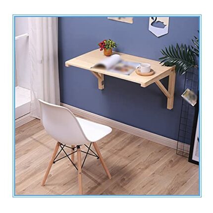 LEOSXA Modern and Minimalist Wall-Mounted Folding Table,Wooden Folding Wall Table,Folding Wall-Mounted Drop-Leaf Table,Floating Work Station,for