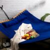BEJOY King Size 2-Person Quilted Fabric Garden Hammock with Suspenders and Removable Pillows, Large Hammock Indoor Outdoor Patio and Terrace, Dar
