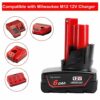 Powarobor 2 Pack M12 12V 6.0Ah Replacement Battery for Milwaukee M12 XC Cordless Tools,6000mAh High Capacity Lithium-ion Battery Compatible with