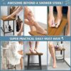 Shower Stool, Shower Benches For Inside Shower, Shower Seats For Shaving Legs Bathroom Bench Waterproof Corner Bench Stainless Steel Poly Lumber