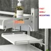 ABCOOL Over The Toilet Washer Organzier Adjustable Stand Storage Rack for Laundry Shelf Bathroom Space Save with Height Adjustable Drawer Table