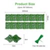 AGJIDSO Artificial Ivy Fence Screening, 3m x 1m (2*3x0.5m) Artificial Hedge Roll, Privacy Fence Screen Artificial Hedge Screening for Garden, Bal