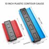 [2 Pack] Contour Gauge Duplicator [5 inch+10inch] Willingood Profile Measuring Tool Plastic Woodworking Shape Tracing Template Contour Copy Dupli