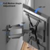Suptek TV Wall Mount, Swivel Tilt Extend TV Wall Bracket for Most 26-60 inch Curved Monitor and Plasma TVs up to 31.8kg, Adjustable Heavy Duty Wa