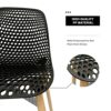 Achiemart Dining Chairs Set of 4 Wooden Legs, Colorful Contemporary Lounge Dining Home Office Plastic Seat Armless Chairs, Max Weight up to 150kg
