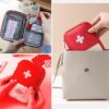 2 Portable Medicine Storage Bags, First Aid Kit for Travel Camping Home Office, Mini Portable Medicine Bag, 2 Cross Medicine Boxes, Pill Storage