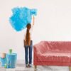 2 Pack Furniture Clear Cover Plastic Duty Water and dustproof Resistant Sofa Slipcover Plastic Sofa Cover Protection Covers for Moving Long Term,