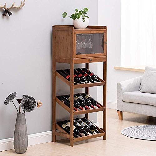 CZDYUF Wine Rack, Free Standing Wine Storage Rack Display Shelves Capacity Storage Standing Table, Wobble Free for Home Kitchen