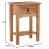 Vida Designs Corona 1 Drawer Console Table With Shelf, Waxed Pine