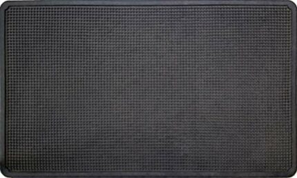 ID Matte M2 Black Door Mat Rubber Bristles, black, 45 x 75 cm