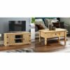 Amazon Brand - Movian Corona TV Cabinet, 2 Door 1 Shelf, Solid Pine Wood, 51 x 120 x 40 cm & Brand - Movian Corona Coffee Table With Drawer, Dist