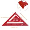7 inch Carpenters Speed Square Metric,Roofing Rafter Square,Thickened Aluminum Alloy Triangle Ruler Protractor,Layout Tool Kit for Builders Joine