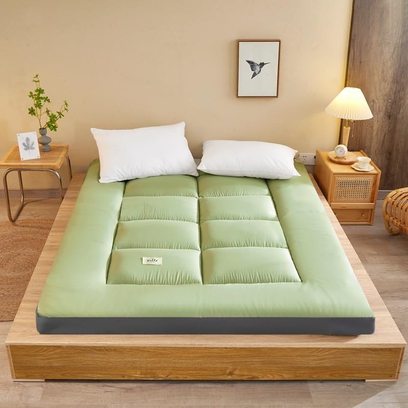 UE-MAOLU Japanese Tatami Mattresses, Futon Thicken Floor Mattress Soft Portable Sleeping Pad Foldable Roll Up Double Single Mattress Floor Lounge