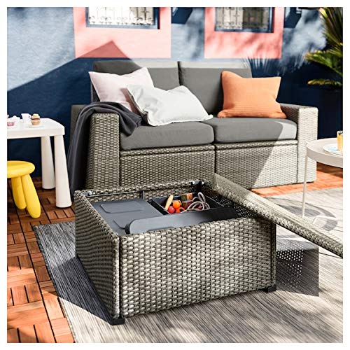 BestOnlineDeals01 SOLLERÖN Stool, outdoor, dark grey, 62x62 cm durable and easy to care for. Outdoor sofa sections. Outdoor dining furniture. Gar