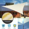 Aabb Sun Shade Sail 3x3x3m Triangle Waterproof Canopy 98% UV Blocking Sail Shades for Swimming Pool Balcony Terrace Courtyard Play Area (Beige）