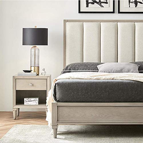 LUKEO Bedside table - Bedside Table with Drawer and Storage Shelf, End Table for Bedroom Living Room Home Furniture