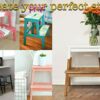 Wooden Utility Bamboo 2 Step Stool Natural Bamboo