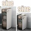 OPSREY Bathroom Storage Cabinet for Small Spaces, Storage Cabinet for Skinny Bathroom Storage Corner Floor, Slim Toilet Paper Storage Cabinet