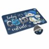 ALAGEO Christmas Decorative Doormat-Let It Snow Door Mats Blue Winter Snowflake Welcome Floor Mat Seasonal Winter Christmas Holiday Door Mat Entr
