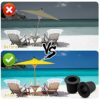 2Pcs Outdoor Table Umbrella Hole Ring Plug, Silicone Pool Umbrella Sleeve Stabilizer Cone Wedge, Umbrella Table Ring Hole Insert for 2-2.5 Inch T