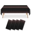 4 Pack Disposable Tablecloth for Rectangle Tables, KENOBEE 137 x 274 cm Waterproof Party Table Cover for Indoor or Outdoor Birthday Thanksgiving