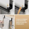 VEHHE Over Door Towel Rack-2pcs, 12.7-Inches, Cabinet Towel Holder with Eva Foam Pads, Over Cabinet Towel Bar with 2 Hooks, Dish Towel Holder wit
