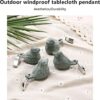 YINLER 4 Pieces Tablecloth Weights Clips Metal,Iron Antique Bird Pendant,Thick Table Cloth Weight Holder Clip,Outside Decoration Clamps for Indoo