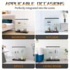 Beauty4U Glass Display Cabinet with 2 Shelves, 2 Doors Curio Cabinets for Living Room, Bedroom, Office, Black Floor Standing Glass Bookshelf, Qui