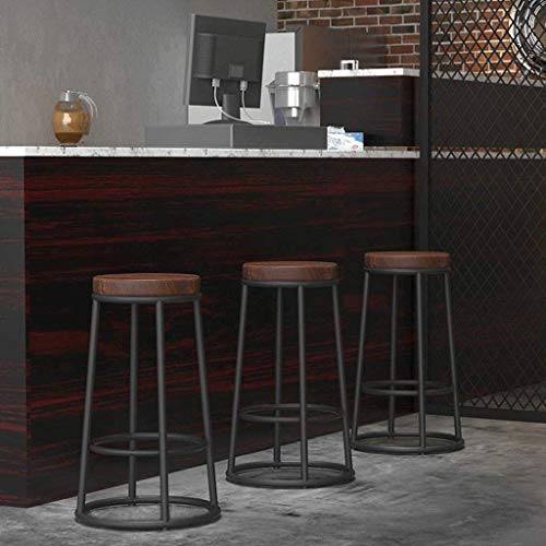 DINGZZ Solid Wood Bar Chair Household High Stool Reception Chair Simplicity Bar Nordic Barstool Backrest Stool Coffee Chair