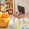 YMYNY Storage Ottomans, Chair Stool Upholstered, Footstool Velvet Bench, Dressing Table Stool, Pouf Couch Stool, Metal Legs, Removable Cover, for