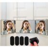 360 Mirror for Haircuts for Men & Women - 3 Way Mirror for Braiding Hair Shaving and Makeup - Barber Mirror Self Cut Trifold & Hair Grippers Set