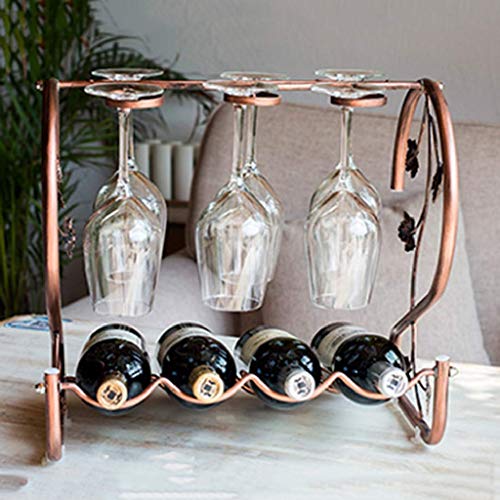 DLOETT Iron Wine Rack- Metal Wire Wine Rack - for Kitchen Countertops, Pantry, Fridge - Freestanding, Stackable