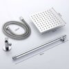Dandelionsky 8" Wall Mount Square Rainfall Shower Head Stainless Steel Bathroom Shower Head Set Chrome Finished Shower Heads & Extension Arm & Ho