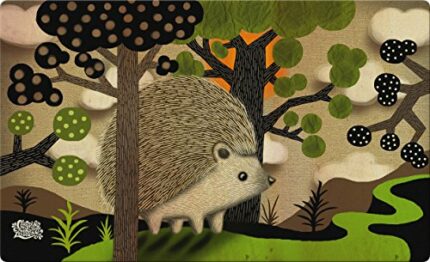 Toland Home Garden Happy Hedgehog 18 x 30 Inch Decorative Cute Floor Mat Animal Forest Doormat