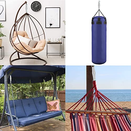 Eidoct 4pcs Premium Porch Swing Springs, 1100Lbs Hammock Chair Spring with Tension Springs with Hooks for Hammock Chairs Yoga Punching Bag Ceilin